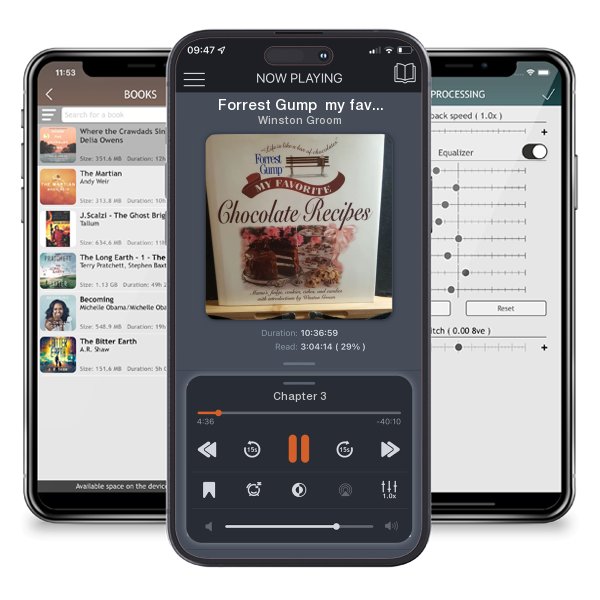 Download fo free audiobook Forrest Gump  my favorite chocolate recipes by Winston Groom and listen anywhere on your iOS devices in the ListenBook app.