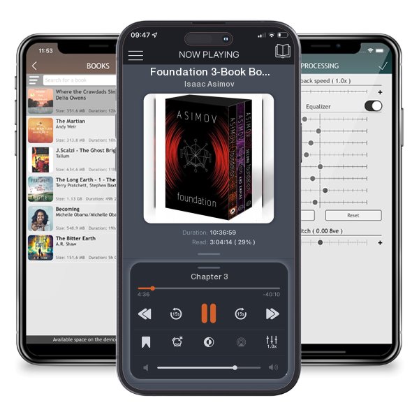 Download fo free audiobook Foundation 3-Book Boxed Set: Foundation, Foundation and... by Isaac Asimov and listen anywhere on your iOS devices in the ListenBook app.