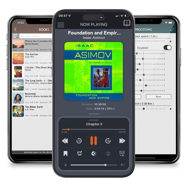 Download fo free audiobook Foundation and Empire (Foundation, #2) by Isaac Asimov and listen anywhere on your iOS devices in the ListenBook app.
