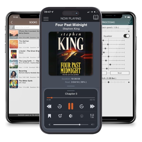 Download fo free audiobook Four Past Midnight by Stephen King and listen anywhere on your iOS devices in the ListenBook app.