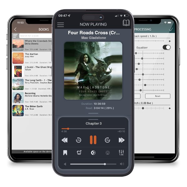 Download fo free audiobook Four Roads Cross (Craft Sequence, #5) by Max Gladstone and listen anywhere on your iOS devices in the ListenBook app.