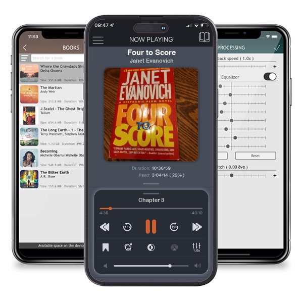 Download fo free audiobook Four to Score by Janet Evanovich and listen anywhere on your iOS devices in the ListenBook app.