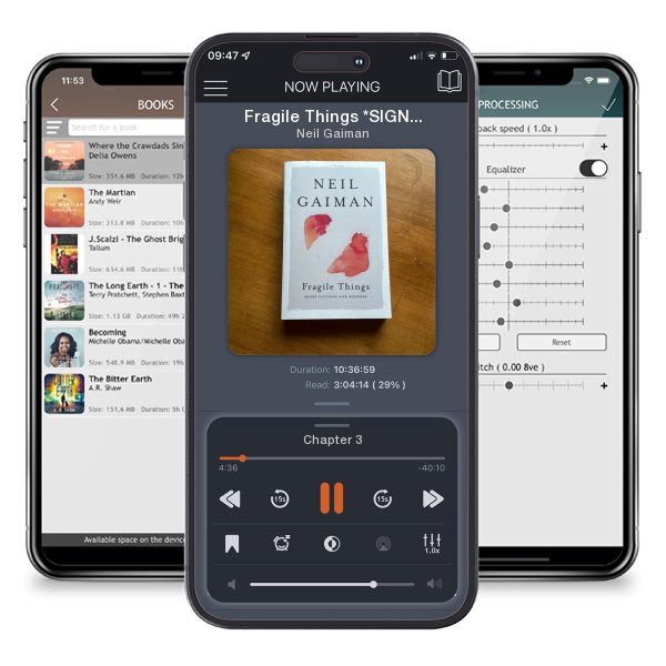 Download fo free audiobook Fragile Things *SIGNED* by Neil Gaiman and listen anywhere on your iOS devices in the ListenBook app.