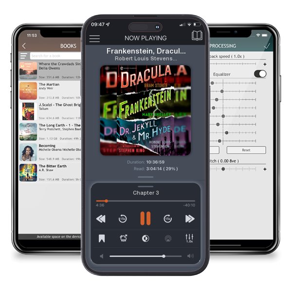 Download fo free audiobook Frankenstein, Dracula, Dr. Jekyll and Mr. Hyde by Robert Louis Stevenson, Mary Shelley, et al. and listen anywhere on your iOS devices in the ListenBook app.