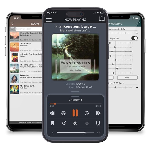 Download fo free audiobook Frankenstein: Large Print Edition by Mary Wollstonecraft Shelley and listen anywhere on your iOS devices in the ListenBook app.