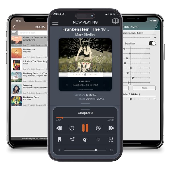 Download fo free audiobook Frankenstein: The 1818 Text by Mary Shelley and listen anywhere on your iOS devices in the ListenBook app.