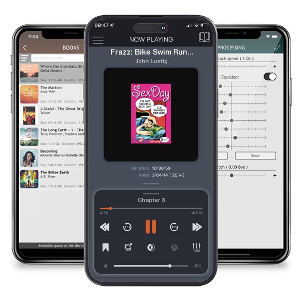 Download fo free audiobook Frazz: Bike Swim Run Grin by John Lustig and listen anywhere on your iOS devices in the ListenBook app.