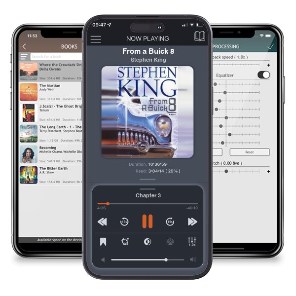 Download fo free audiobook From a Buick 8 by Stephen King and listen anywhere on your iOS devices in the ListenBook app.