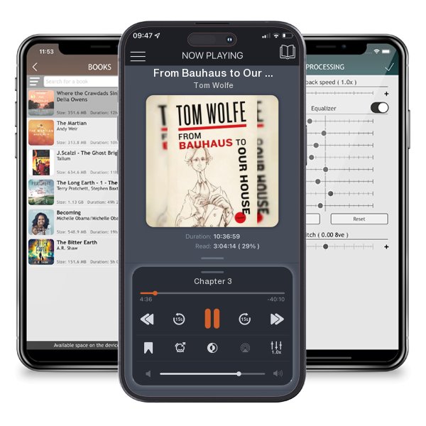 Download fo free audiobook From Bauhaus to Our House by Tom Wolfe and listen anywhere on your iOS devices in the ListenBook app.