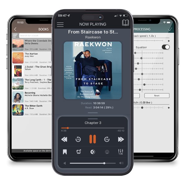 Download fo free audiobook From Staircase to Stage by Raekwon and listen anywhere on your iOS devices in the ListenBook app.