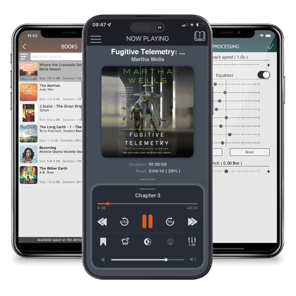 Download fo free audiobook Fugitive Telemetry: The Murderbot Diaries by Martha Wells and listen anywhere on your iOS devices in the ListenBook app.