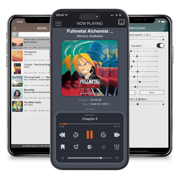 Download fo free audiobook Fullmetal Alchemist (3-In-1 Edition): Includes Vols. 1, 2 & 3 by Hiromu Arakawa and listen anywhere on your iOS devices in the ListenBook app.