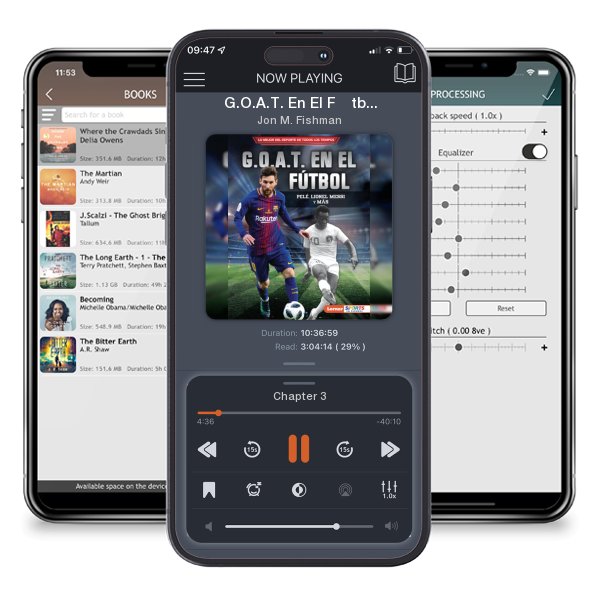 Download fo free audiobook G.O.A.T. En El Fútbol (Soccer's G.O.A.T.): Pelé, Lionel Messi Y Más by Jon M. Fishman and listen anywhere on your iOS devices in the ListenBook app.