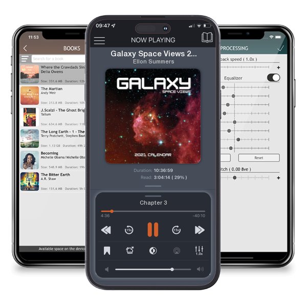 Download fo free audiobook Galaxy Space Views 2021 Calendar: 12-Month Astronomy Wall Planner - Lover Gifts for Men, Women, Kids, Birthday, Christmas, Stocking Filler by Ellon Summers and listen anywhere on your iOS devices in the ListenBook app.