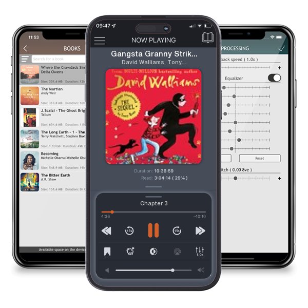 Download fo free audiobook Gangsta Granny Strikes Again! by David Walliams, Tony Ross and listen anywhere on your iOS devices in the ListenBook app.
