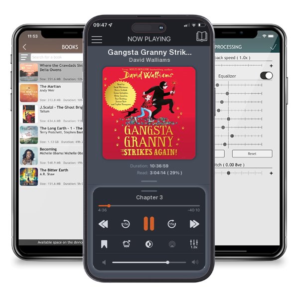 Download fo free audiobook Gangsta Granny Strikes Again! by David Walliams and listen anywhere on your iOS devices in the ListenBook app.