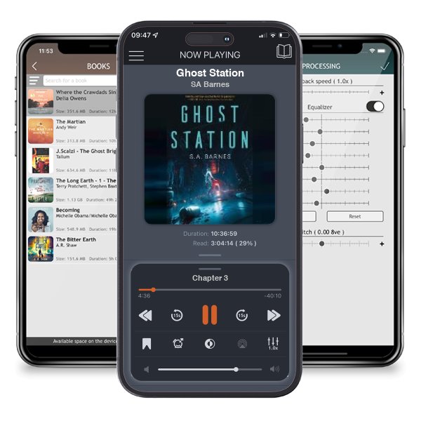 Download fo free audiobook Ghost Station by SA Barnes and listen anywhere on your iOS devices in the ListenBook app.