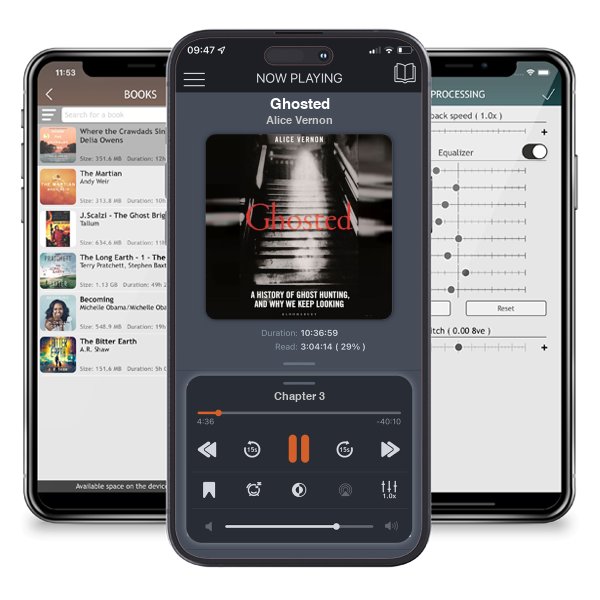 Download fo free audiobook Ghosted by Alice Vernon and listen anywhere on your iOS devices in the ListenBook app.