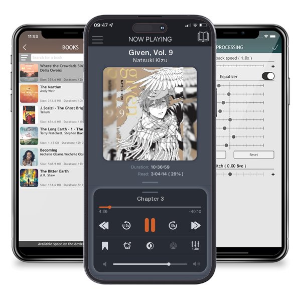 Download fo free audiobook Given, Vol. 9 by Natsuki Kizu and listen anywhere on your iOS devices in the ListenBook app.