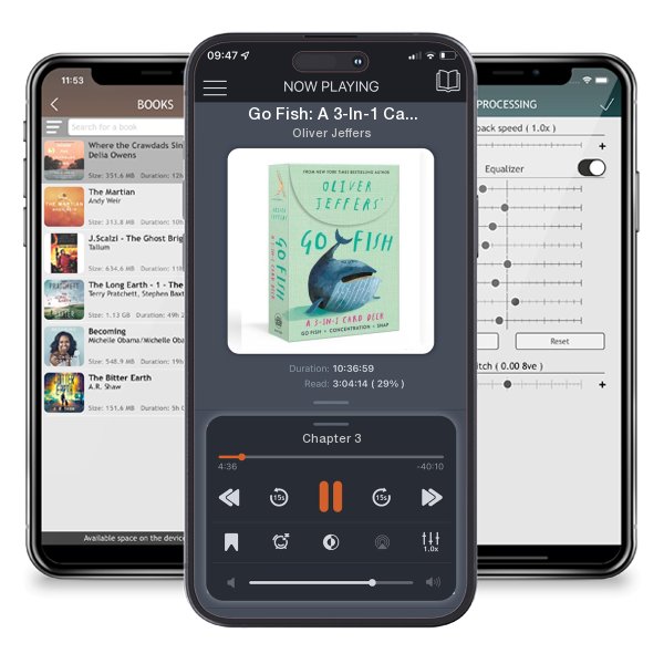 Download fo free audiobook Go Fish: A 3-In-1 Card Deck: Card Games Include Go Fish,... by Oliver Jeffers and listen anywhere on your iOS devices in the ListenBook app.