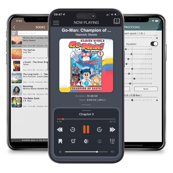Download fo free audiobook Go-Man: Champion of Earth - GO-MAN! by Hamish Steele and listen anywhere on your iOS devices in the ListenBook app.