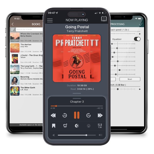 Download fo free audiobook Going Postal by Terry Pratchett and listen anywhere on your iOS devices in the ListenBook app.