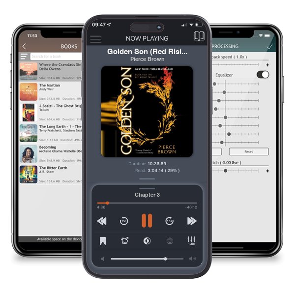 Download fo free audiobook Golden Son (Red Rising Series) by Pierce Brown and listen anywhere on your iOS devices in the ListenBook app.