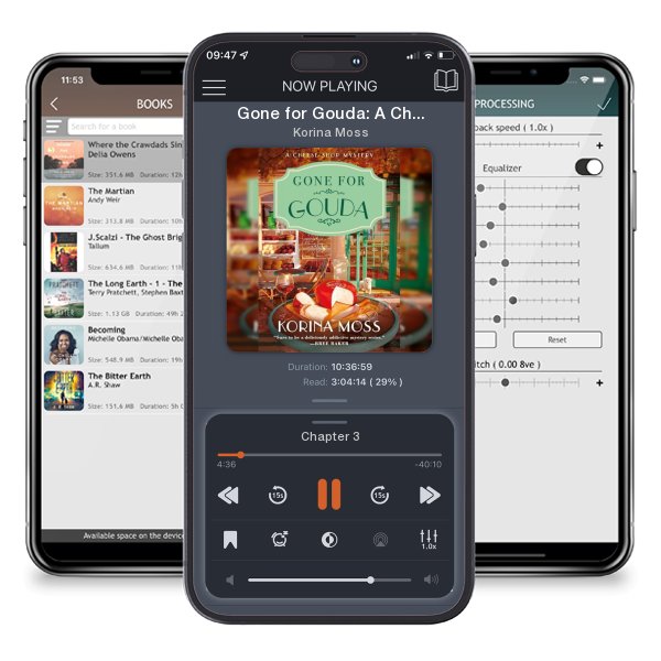 Download fo free audiobook Gone for Gouda: A Cheese Shop Mystery by Korina Moss and listen anywhere on your iOS devices in the ListenBook app.