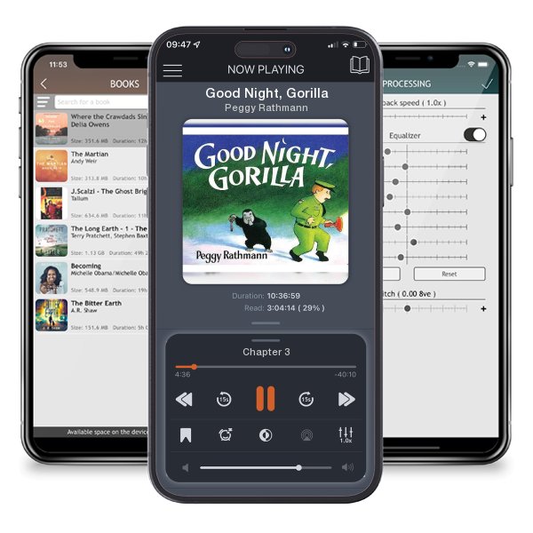 Download fo free audiobook Good Night, Gorilla by Peggy Rathmann and listen anywhere on your iOS devices in the ListenBook app.