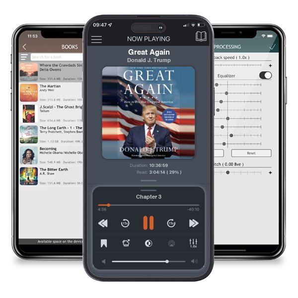 Download fo free audiobook Great Again by Donald J. Trump and listen anywhere on your iOS devices in the ListenBook app.