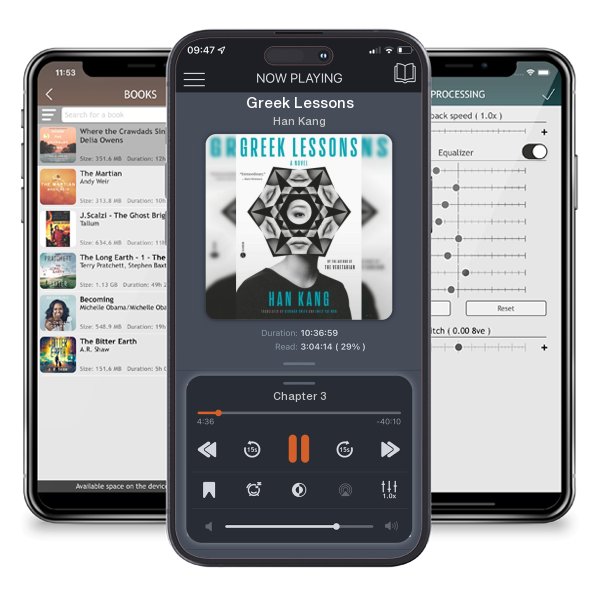 Download fo free audiobook Greek Lessons by Han Kang and listen anywhere on your iOS devices in the ListenBook app.