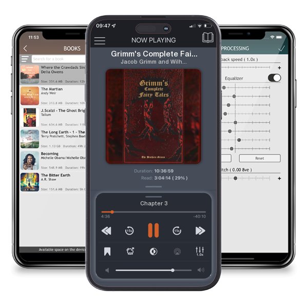 Download fo free audiobook Grimm's Complete Fairy Tales by Jacob Grimm and Wilhelm Grimm and listen anywhere on your iOS devices in the ListenBook app.