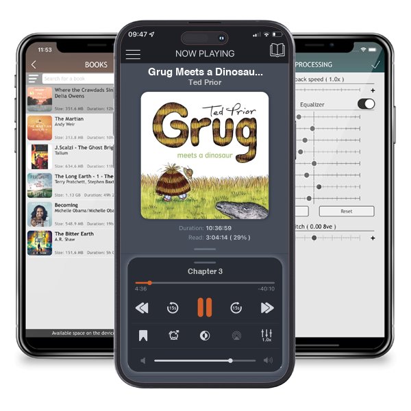Download fo free audiobook Grug Meets a Dinosaur by Ted Prior and listen anywhere on your iOS devices in the ListenBook app.