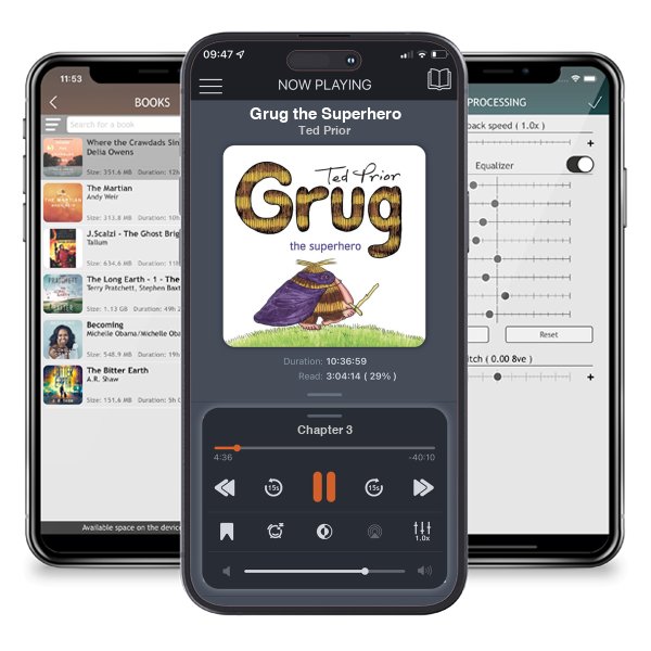 Download fo free audiobook Grug the Superhero by Ted Prior and listen anywhere on your iOS devices in the ListenBook app.