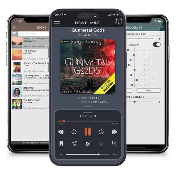 Download fo free audiobook Gunmetal Gods by Zamil Akhtar and listen anywhere on your iOS devices in the ListenBook app.