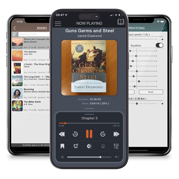 Download fo free audiobook Guns Germs and Steel by Jared Diamond and listen anywhere on your iOS devices in the ListenBook app.