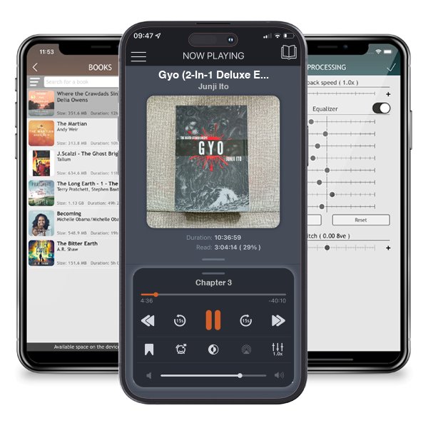 Download fo free audiobook Gyo (2-In-1 Deluxe Edition) by Junji Ito and listen anywhere on your iOS devices in the ListenBook app.