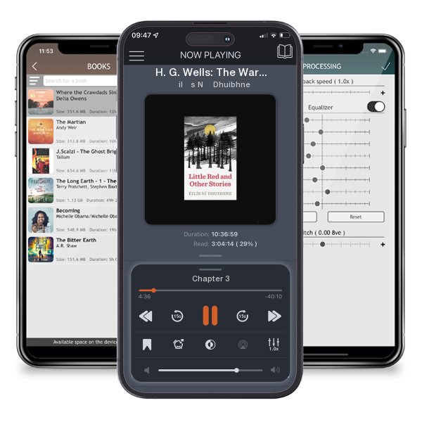 Download fo free audiobook H. G. Wells: The War of the Worlds, The Invisible Man, The First Men in the Moon, The Time Machine by Éilís Ní Dhuibhne and listen anywhere on your iOS devices in the ListenBook app.