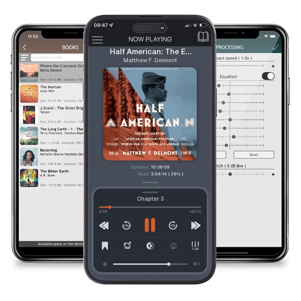 Download fo free audiobook Half American: The Epic Story of African Americans Fighting... by Matthew F. Delmont and listen anywhere on your iOS devices in the ListenBook app.