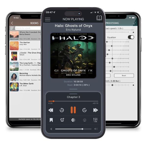 Download fo free audiobook Halo: Ghosts of Onyx by Eric Nylund and listen anywhere on your iOS devices in the ListenBook app.