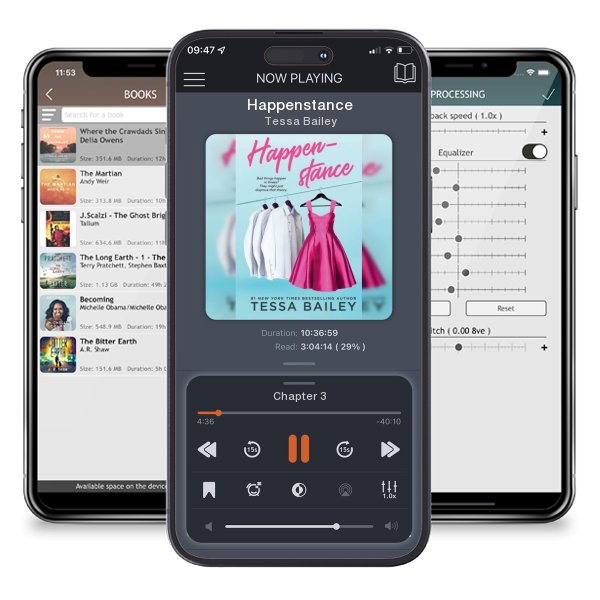 Download fo free audiobook Happenstance by Tessa Bailey and listen anywhere on your iOS devices in the ListenBook app.