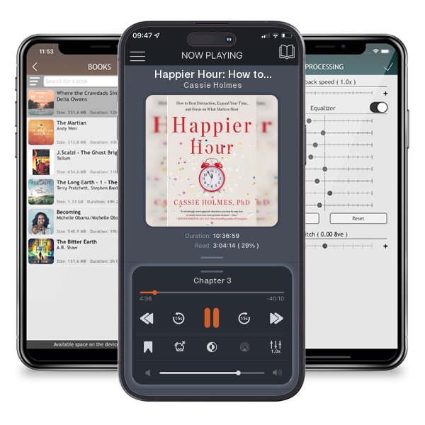 Download fo free audiobook Happier Hour: How to Beat Distraction, Expand Your Time, and... by Cassie Holmes and listen anywhere on your iOS devices in the ListenBook app.