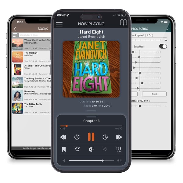 Download fo free audiobook Hard Eight by Janet Evanovich and listen anywhere on your iOS devices in the ListenBook app.