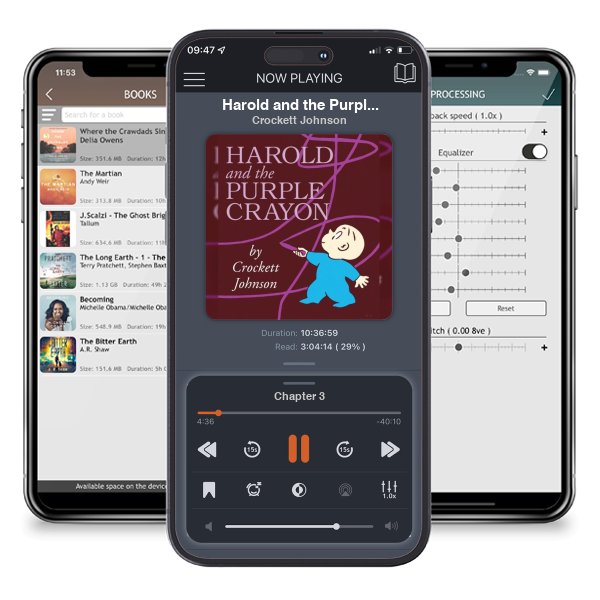 Download fo free audiobook Harold and the Purple Crayon by Crockett Johnson and listen anywhere on your iOS devices in the ListenBook app.