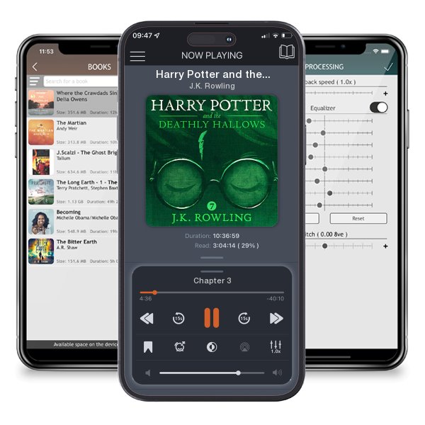 Download fo free audiobook Harry Potter and the Deathly Hallows, Book 7 by J.K. Rowling and listen anywhere on your iOS devices in the ListenBook app.