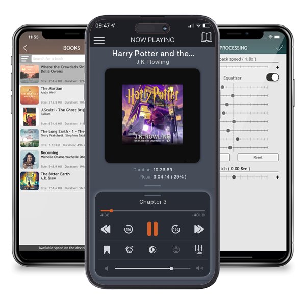 Download fo free audiobook Harry Potter and the Deathly Hallows by J.K. Rowling and listen anywhere on your iOS devices in the ListenBook app.
