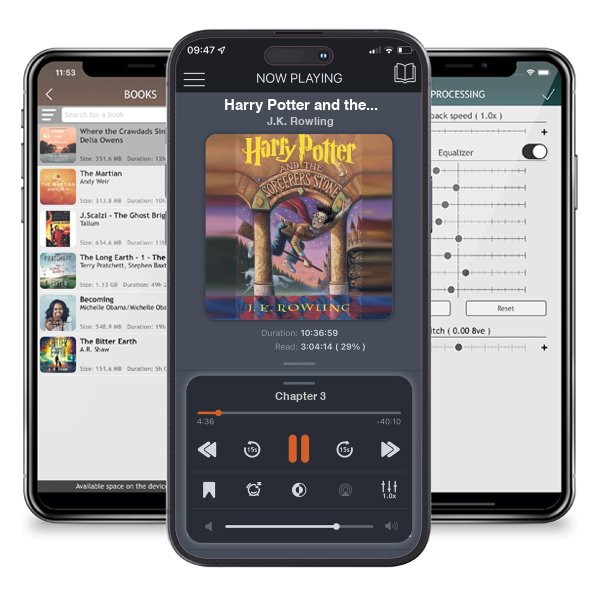 Download fo free audiobook Harry Potter and the Sorcerer\'s Stone (Harry Potter, #1) by J.K. Rowling and listen anywhere on your iOS devices in the ListenBook app.