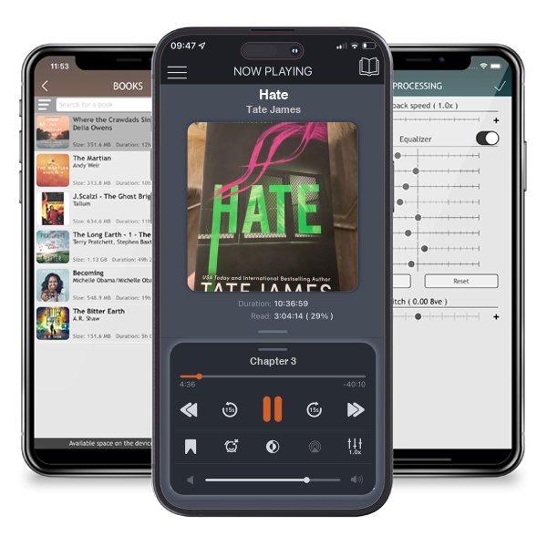 Download fo free audiobook Hate by Tate James and listen anywhere on your iOS devices in the ListenBook app.