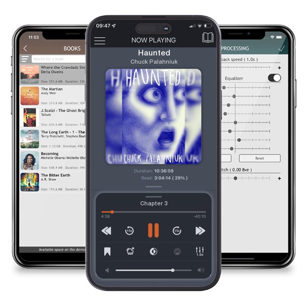 Download fo free audiobook Haunted by Chuck Palahniuk and listen anywhere on your iOS devices in the ListenBook app.