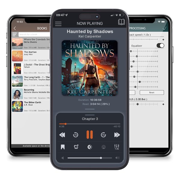 Download fo free audiobook Haunted by Shadows by Kel Carpenter and listen anywhere on your iOS devices in the ListenBook app.